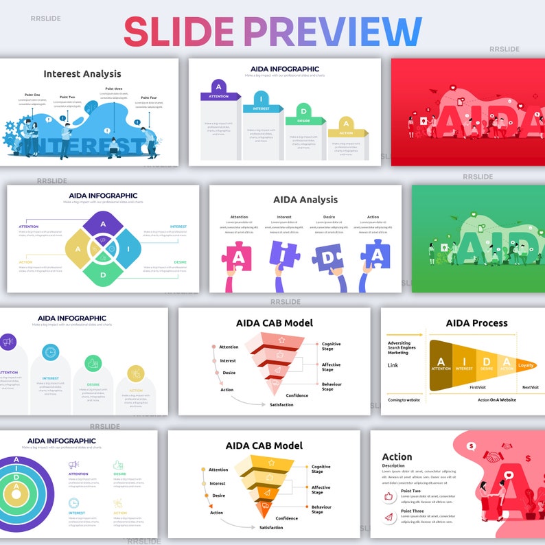 AIDA Infographic Powerpoint Template | Best Powerpoint Template, Easy ...