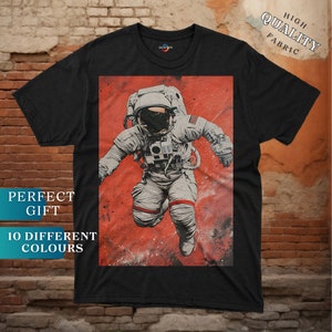 Astronaut Shirt, Astronaut Graphic Tee, Space Graphic T-Shirt, Astronaut Art T-Shirt, Sci-Fi Space Graphic Tee, Astronaut Apparel