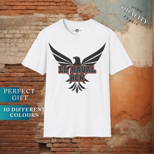 T-shirt rétro El Raval BCN, quartier rétro de Barcelone, design gothique d’aigle, souvenir de Barcelone, cadeau élégant d’El Raval
