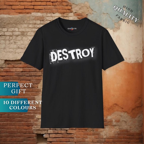 トップス Roen Destroy shirts Destroy T-shirt, Punk Style, Urban Graphic Design, Alternative