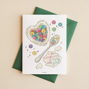 Estoy increíblemente enamorado de ti - Linda tarjeta de felicitación imprimible de aniversario - Tarjeta plegable con juego de palabras de comida y descarga instantánea.
