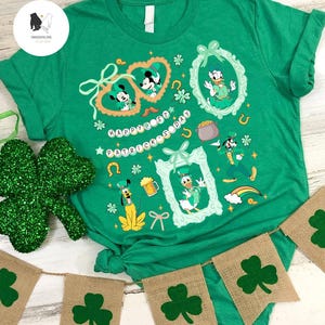 Mickey and Friends Disney St Patrick's Day Shirt, Shamrock Mickey Minnie shirts, WDW Disneyland Irish Matching Trip, Disney Lucky Tee