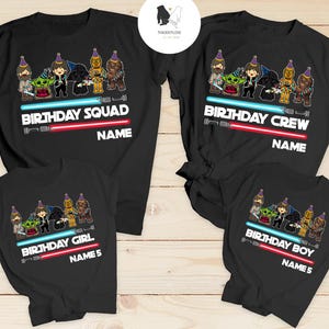 Personalized Disney Star Wars Birthday shirts, Disney Family Birthday shirt, Birthday Squad Crew Boy Girl, Disneyland Galaxy&#39;s Edge T-shirt