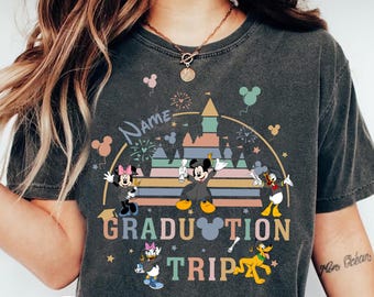 Personalized Mickey and Friends Disney Graduation Trip shirt, Disney Grad 2025 Shirt, Graduate Family shirts, Class of 2025 Graduate Gift