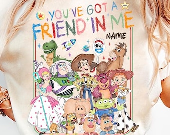 Watercolor Disney Toy Story You've Got A Friend In Me Shirt, Toy Story Characters Tee, Family Matching Shirt, WDW Disneyland Trip Shirt