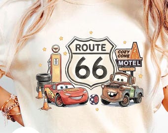 Vintage Disney Cars T-shirt, Lightning Mcqueen and Mater T-shirt, Car Pixar Shirt, Disney Cars Land, Cars Group Shirt, Comfort Colors Shirt