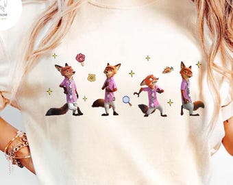 Zootopia Nick Wilde T-shirt, Zootopia 2 2025 shirt, Disney Family Trip Shirt, Zootopia Character Tee, Disneyworld Disneyland shirts