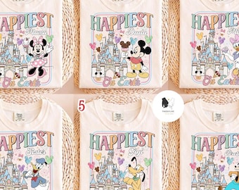 Custom All Characters Happiest Disney Family Trip Shirt, Disney Dada Mama Mimi Gigi shirts, Mickey and Friends Disney 2026 Trip shirts