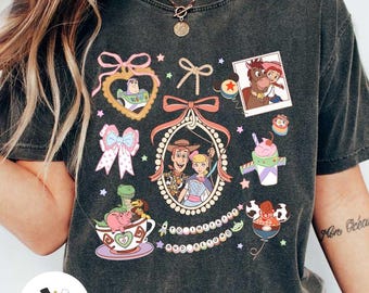 Vintage Coquette Bows Disney Toy Story shirts, Toy Story Characters Tee, Disneyland Trip Shirt, Toy Story Land To Infinity and Beyond Shirt