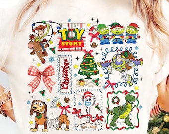 Coquette Bows Disney Toy Story Christmas T-shirt, Disney Christmas Sweatshirt, Family Disney Xmas Matching shirts, WDW Disneyland Christmas