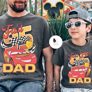 Lightning McQueen Matching Dad and Son Shirts, Cars Matching Father Son T-shirt, Father's Day gifts, Disney Family Vacation tee, Disney Trip bild 1