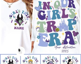 Personalized Disney Villians In Our Girls Trip Era T-shirt, Bad Witches Villains Shirt, Maleficent Evil Queen Ursula Cruella Shirt