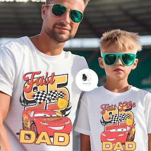Lightning McQueen Matching Dad and Son Shirts, Cars Matching Father Son T-shirt, Father's Day gifts, Disney Family Vacation tee, Disney Trip bild 2
