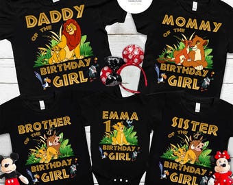 Personalized Disney Lion King Birthday shirts, Animal Kingdom Birthday Family Tee, Simba Mufasa Timon Pumbaa, Hakuna Matata Shirt