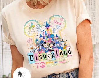 Personalized Disneyland 70th Anniversary Shirt, Mickey and Friends 70th anniversary 1955-2025 shirt, 70 years of magic Tee, Disneyland Trip