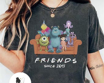 Vintage Retro Monster Inc Est 2013 shirt, Disney Mike Sulley Boo Matching Tee, Monster Friends shirt, Disneyworld Disneyland matching trip