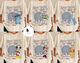 Personalized Epcot World Tour Shirt, Mickey and Friends Epcot Matching Trip shirts, Epcot Disney World Shirt, Disney Family Vacation Tee