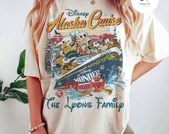 Personalized Mickey and Friends Disney Alaska Cruise shirts, Disney Wonder shirt, Custom Family Cruise Matching Shirt, Alaska Trip 2025