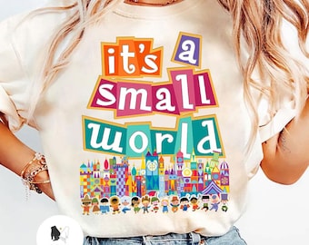 Camiseta vintage Fantasyland It's A Small World, camiseta de vacaciones familiares de WDW 2025, camiseta de Disney Park, camiseta familiar a juego, camisetas de viajes a Disney