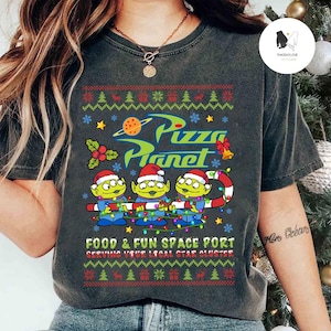 Pizza Planet Christmas T-shirt, Aliens Toy Story Christmas Sweatshirt, WDW Disneyland Mickey&#39;s Very Merry Christmas, Disney Family Christmas