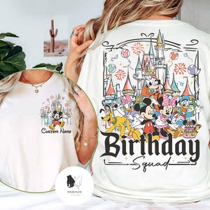 Custom Disney Mickey & Friends Birthday Shirt, Disney Birthday Boy/Girl Tee, Disney Birthday Squad Shirts, Mickey Birthday Trip Tees