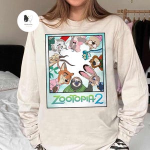 Personalized Zootopia Characters T-shirt, Zootopia 2 Movie 2025, Judy Hopps and Nick Wilde T-shirt, WDW Disneyland Family Matching Trip Tee 画像 3