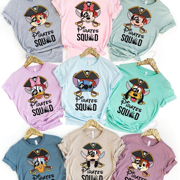 Personalized Disney Pirates Squad shirts, Mickey and Friends Disney Pirate shirt, Yo Ho Yo Ho A Pirate&#39;s Life For Me, Disney Family Cruise
