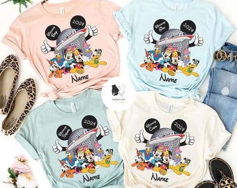Personalized Mickey and Friends Epcot Birthday shirts, Disney Birthday Squad Crew shirt, Epcot World Tour, Disney Epcot Matching Trip shirt
