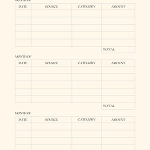 Income tracker, Income Planner, Income Printable, Income Management, Income Tracker Printable, Income and Expense tracker printable