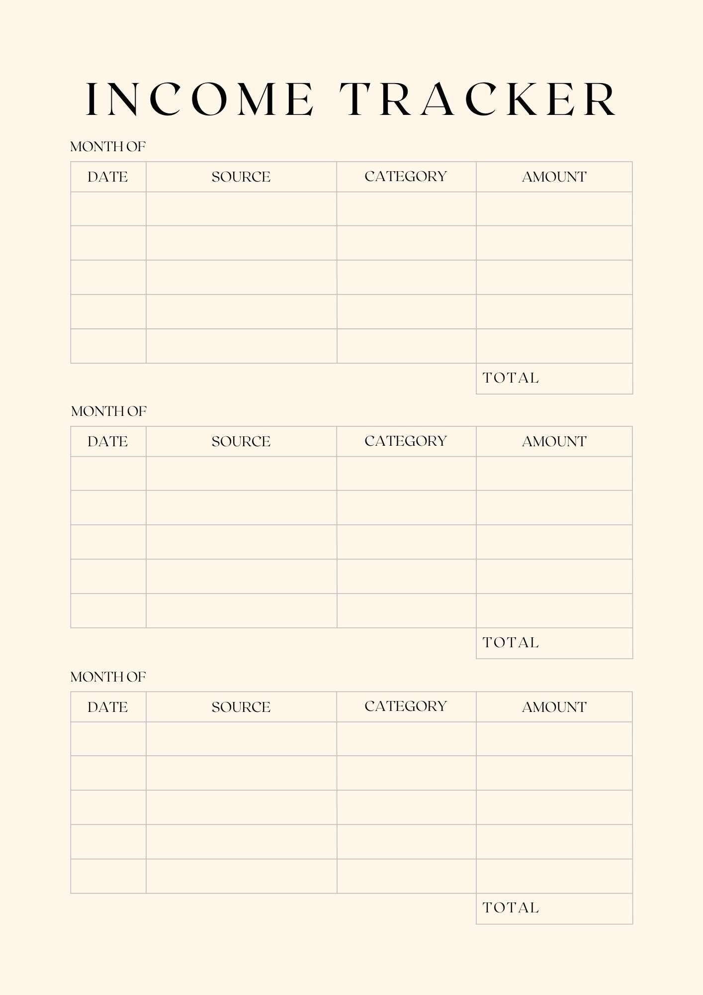 Income Tracker Income Planner Income Printable Income Management Income Tracker Income Planner Income Printable Income Management