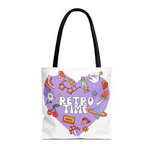 Retro Time Tote Bag (AOP)