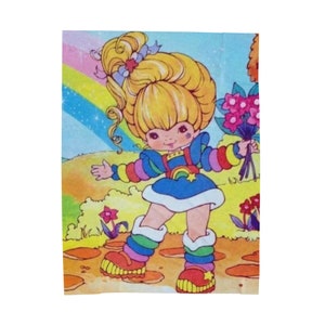 Rainbow Brite Velveteen Plush Blanket