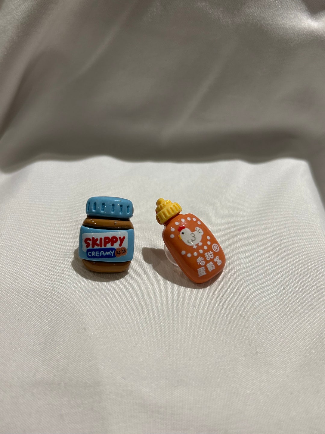Food Bottles Resin Croc Charm Jibbitz Brands/ketchup/mustard Set of 2