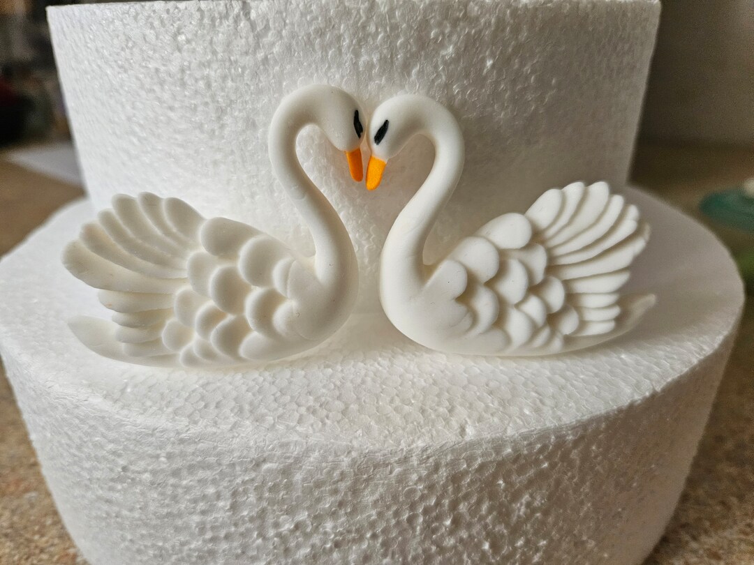 Fondant Schwäne, Hochzeit Torte Topper Etsy