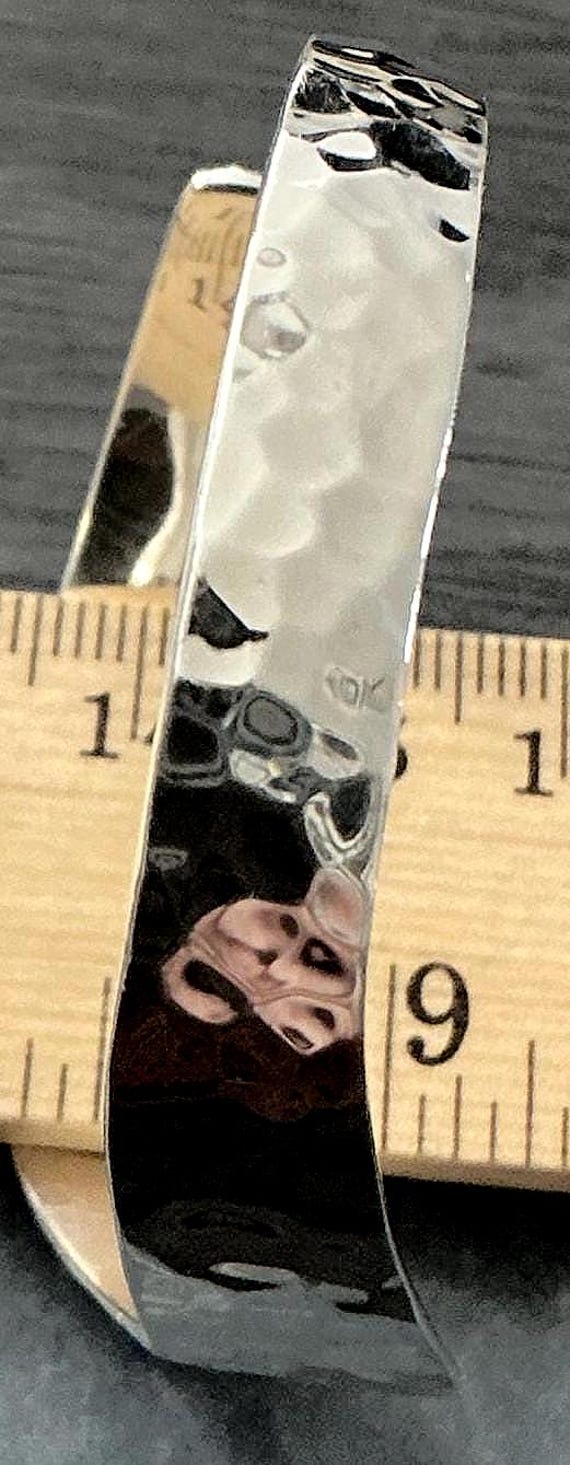 Hammered Solid Silver Cuff - image 4