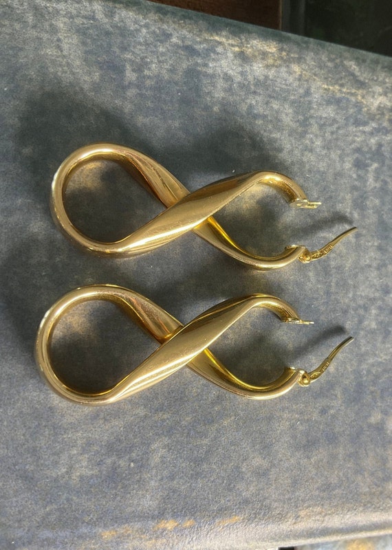9ct Infinity Hoop Earrings