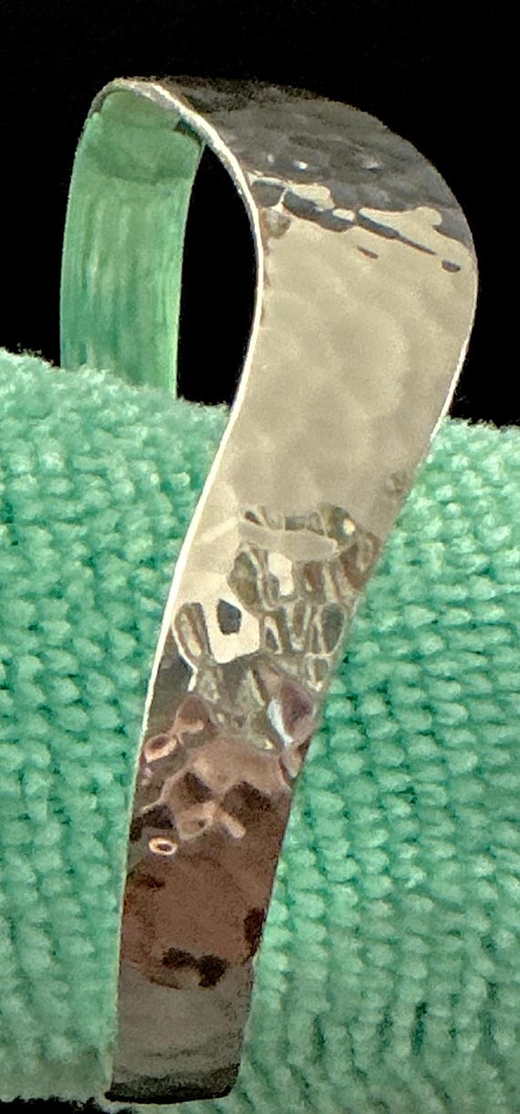Hammered Solid Silver Cuff - image 2