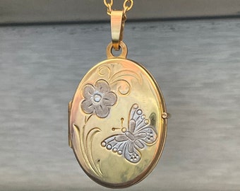 9ct Butterfly Photo Locket