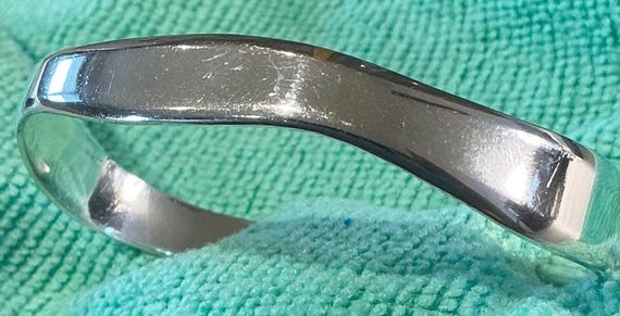 Waved Solid Silver Cuff 21grms - image 6