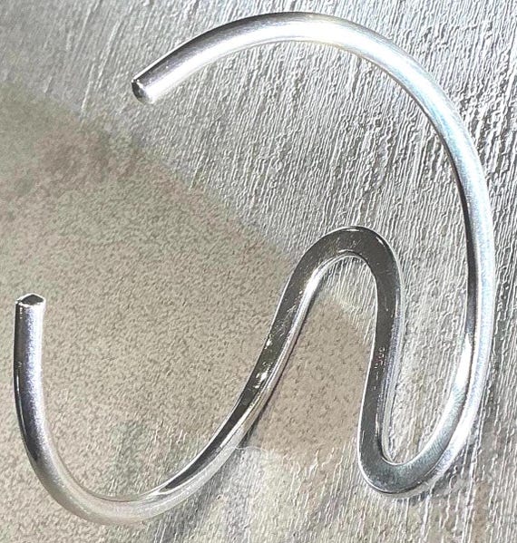 Designer Cuff, Solid Silver 1961 - image 2