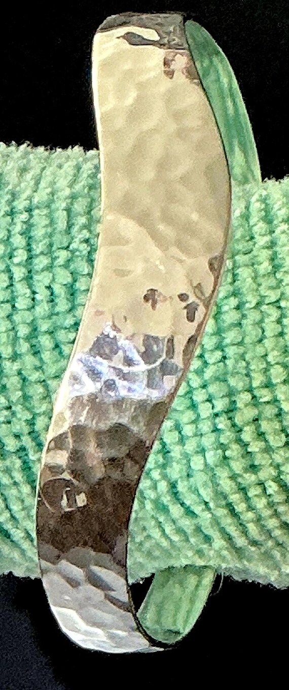 Hammered Solid Silver Cuff - image 15