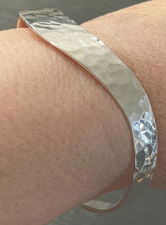 Hammered Solid Silver Cuff - image 13