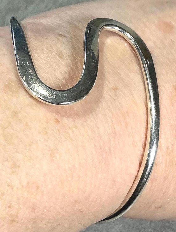 Designer Cuff, Solid Silver 1961 - image 7