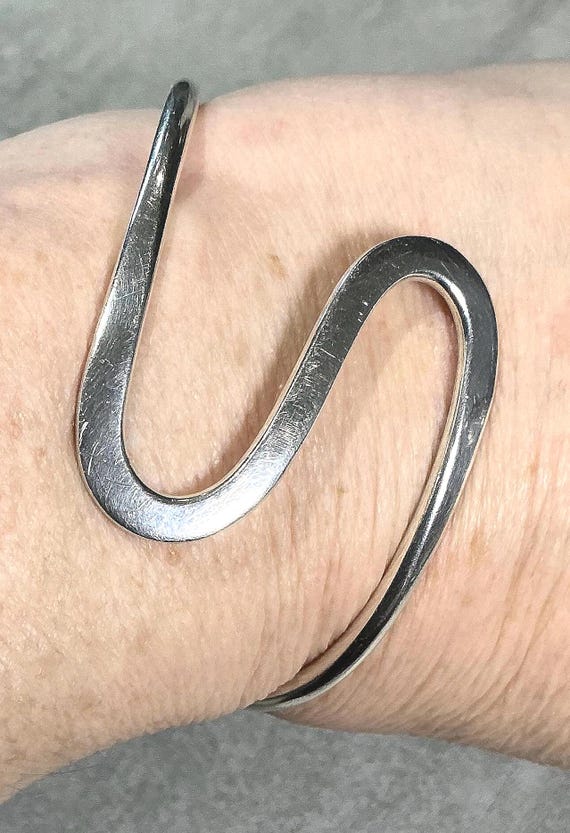 Designer Cuff, Solid Silver 1961 - image 13