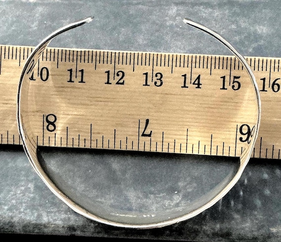 Hammered Solid Silver Cuff - image 7