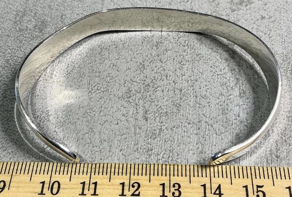 Waved Solid Silver Cuff 21grms - image 5