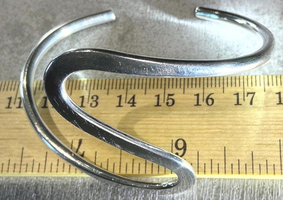 Designer Cuff, Solid Silver 1961 - image 8