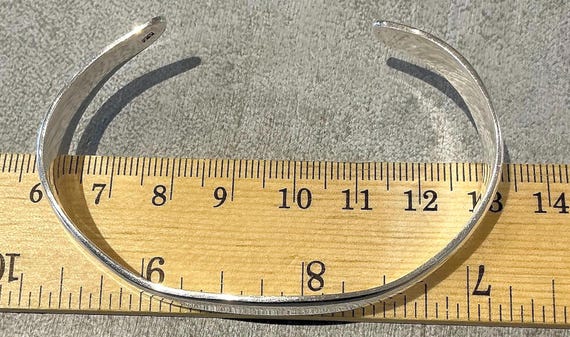 Waved Solid Silver Cuff 21grms - image 16