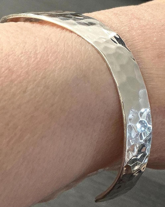 Hammered Solid Silver Cuff - image 5