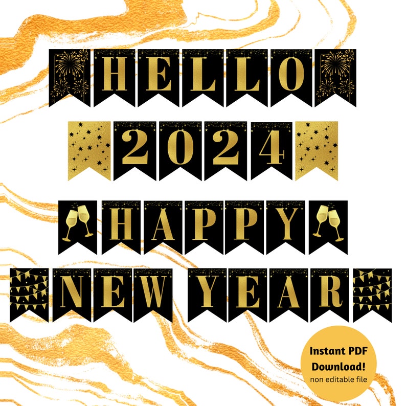 New Year 2024 Lunar New Year 2024 Gold Theme New Year 2024 New Year